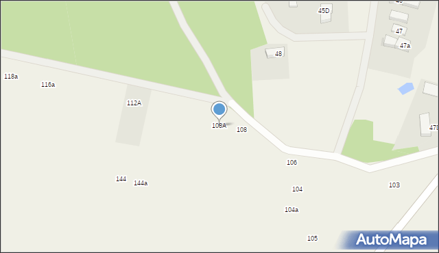 Trzęsów, Trzęsów, 108A, mapa Trzęsów