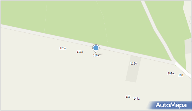 Trzęsów, Trzęsów, 116a, mapa Trzęsów