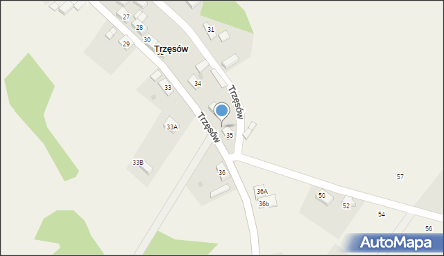 Trzęsów, Trzęsów, 35A, mapa Trzęsów