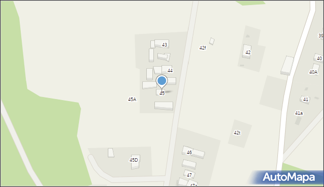 Trzęsów, Trzęsów, 45, mapa Trzęsów