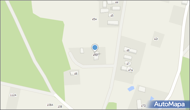 Trzęsów, Trzęsów, 45D, mapa Trzęsów