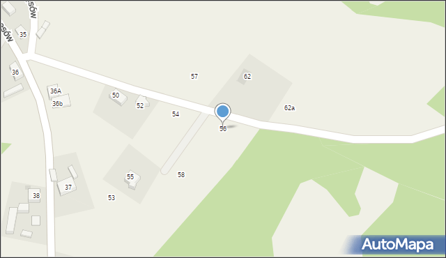 Trzęsów, Trzęsów, 56, mapa Trzęsów