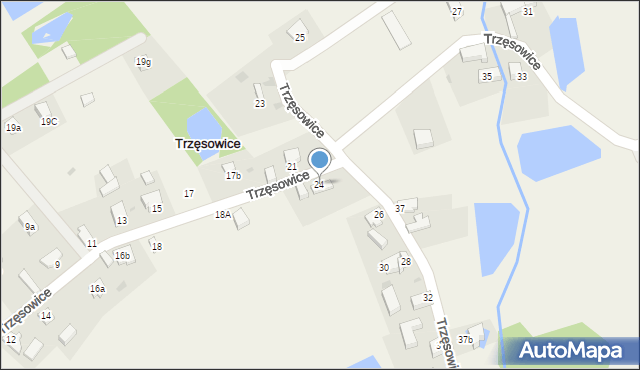 Trzęsowice, Trzęsowice, 24, mapa Trzęsowice