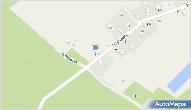 Trzęsowice, Trzęsowice, 5, mapa Trzęsowice
