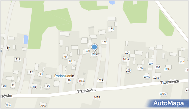 Trzęsówka, Trzęsówka, 101A, mapa Trzęsówka
