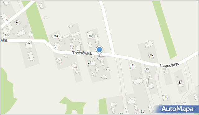 Trzęsówka, Trzęsówka, 15, mapa Trzęsówka