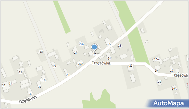 Trzęsówka, Trzęsówka, 26, mapa Trzęsówka