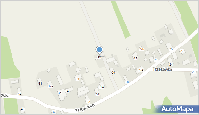 Trzęsówka, Trzęsówka, 30, mapa Trzęsówka