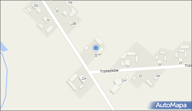 Trzeszków, Trzeszków, 22, mapa Trzeszków