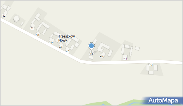 Trzeszków, Trzeszków, 46a, mapa Trzeszków