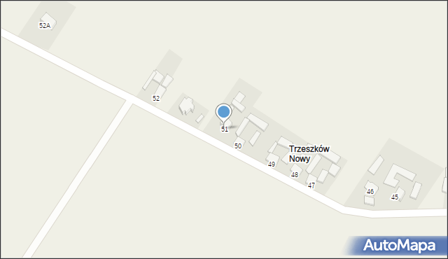 Trzeszków, Trzeszków, 51, mapa Trzeszków