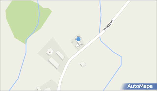 Trzeszyn, Trzeszyn, 13, mapa Trzeszyn
