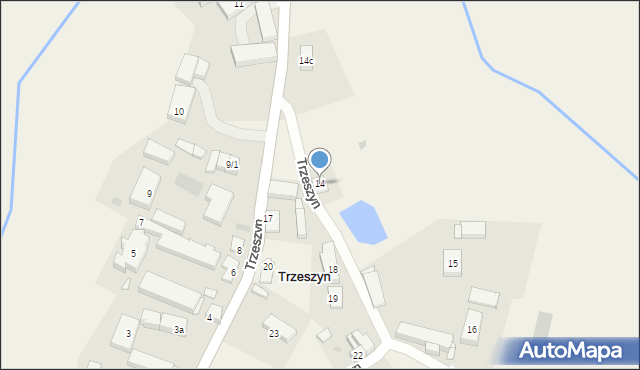 Trzeszyn, Trzeszyn, 14, mapa Trzeszyn