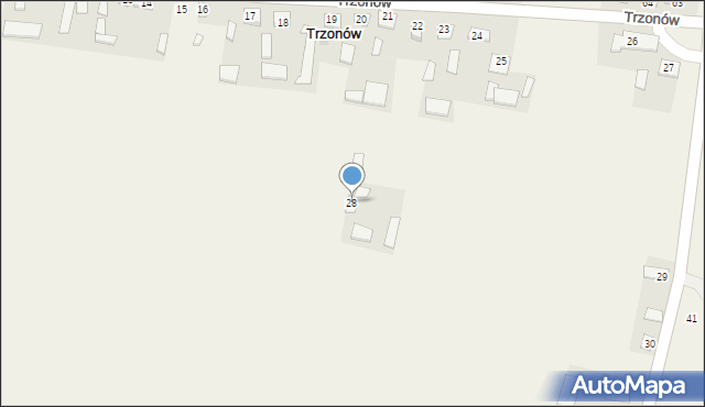 Trzonów, Trzonów, 28, mapa Trzonów