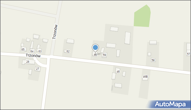 Trzonów, Trzonów, 60, mapa Trzonów