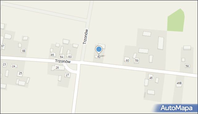 Trzonów, Trzonów, 62, mapa Trzonów