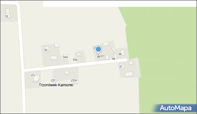 Trzonów, Trzonów, 95, mapa Trzonów