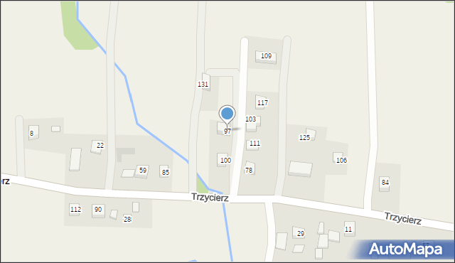 Trzycierz, Trzycierz, 97, mapa Trzycierz