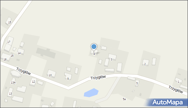 Trzygłów, Trzygłów, 4, mapa Trzygłów