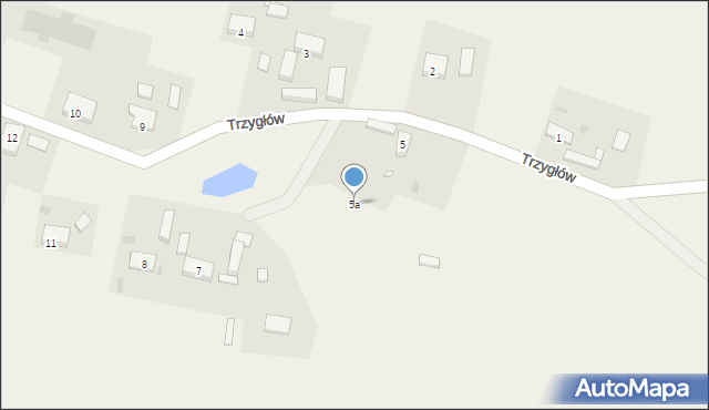 Trzygłów, Trzygłów, 5a, mapa Trzygłów