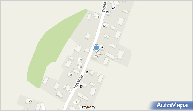 Trzykosy, Trzykosy, 40, mapa Trzykosy