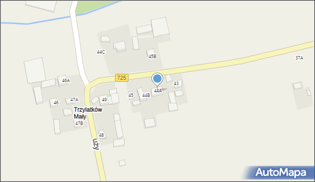 Trzylatków Duży, Trzylatków Duży, 44A, mapa Trzylatków Duży