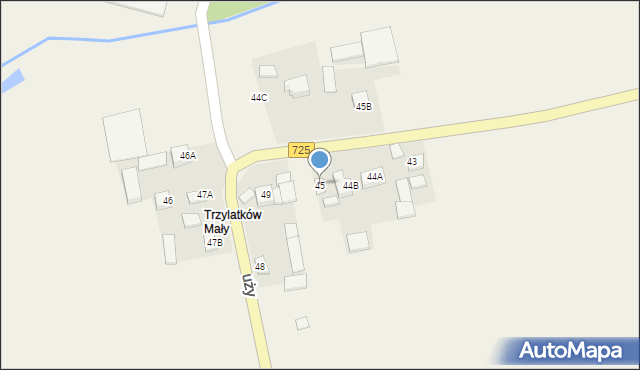 Trzylatków Duży, Trzylatków Duży, 45, mapa Trzylatków Duży