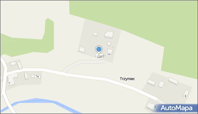 Trzyniec, Trzyniec, 11A, mapa Trzyniec