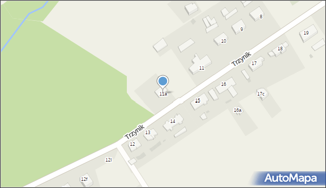 Trzynik, Trzynik, 11a, mapa Trzynik