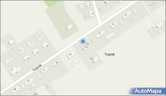 Trzynik, Trzynik, 20a, mapa Trzynik