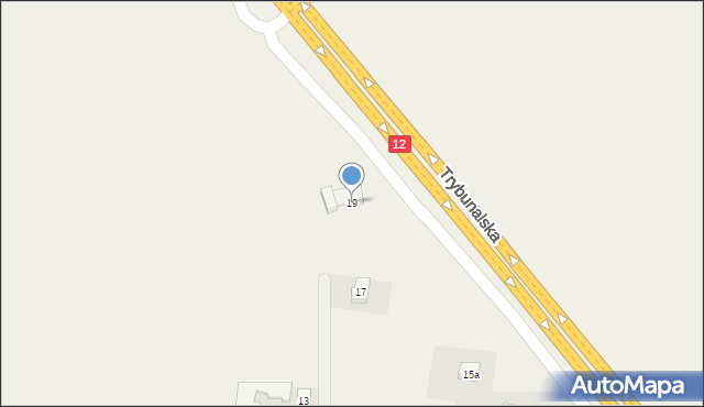 Tuszynek Majoracki, Trybunalska, 19, mapa Tuszynek Majoracki
