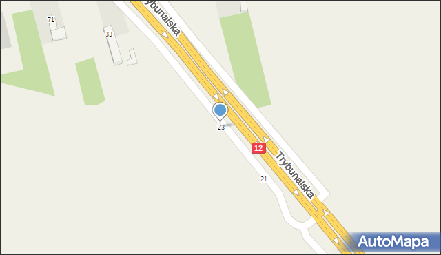 Tuszynek Majoracki, Trybunalska, 23, mapa Tuszynek Majoracki