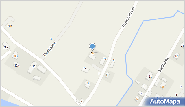 Tylice, Truskawkowa, 7b, mapa Tylice