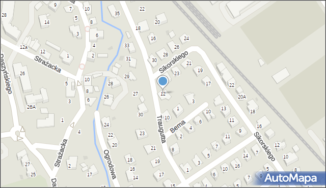 Ustroń, Traugutta Romualda, gen., 12, mapa Ustroń