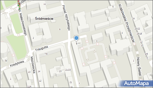 Warszawa, Traugutta Romualda, gen., 5, mapa Warszawy