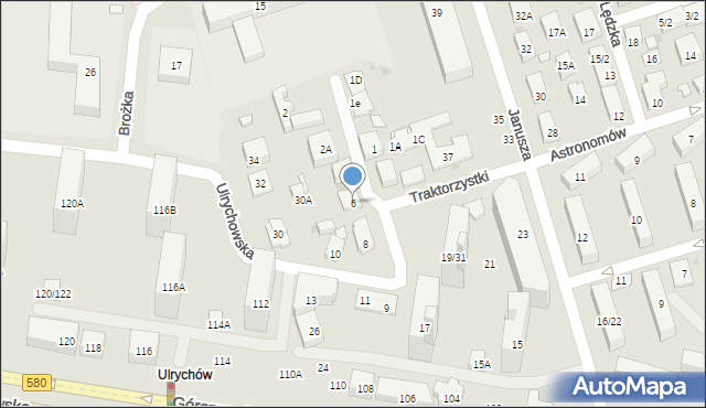 Warszawa, Traktorzystki, 6, mapa Warszawy