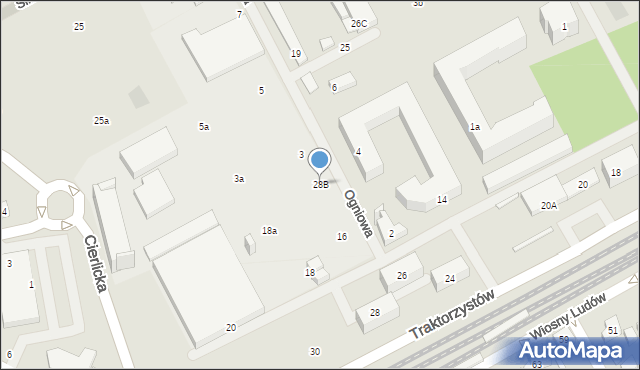 Warszawa, Traktorzystów, 28B, mapa Warszawy
