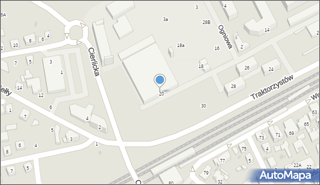 Warszawa, Traktorzystów, 32, mapa Warszawy