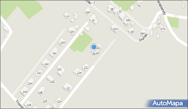 Warszawa, Trombity, 22l, mapa Warszawy