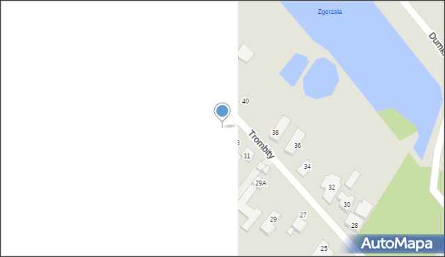 Warszawa, Trombity, 35, mapa Warszawy