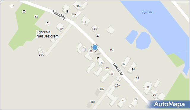 Warszawa, Trombity, 39, mapa Warszawy