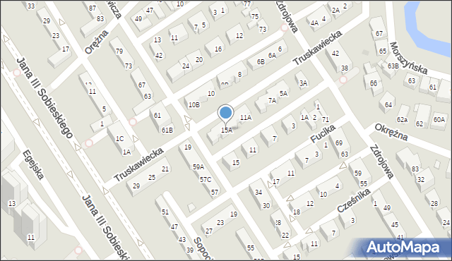 Warszawa, Truskawiecka, 15A, mapa Warszawy