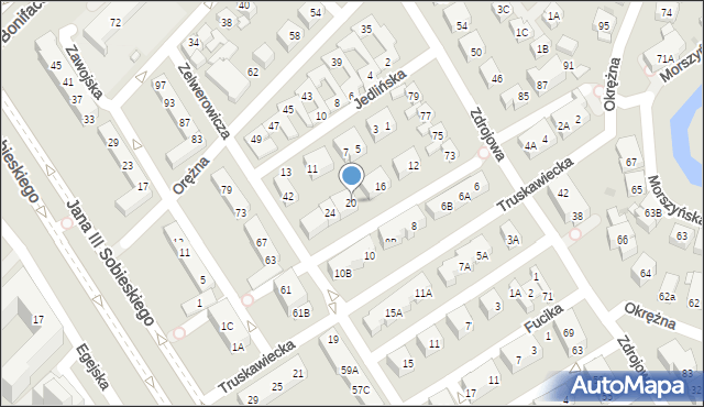 Warszawa, Truskawiecka, 20, mapa Warszawy