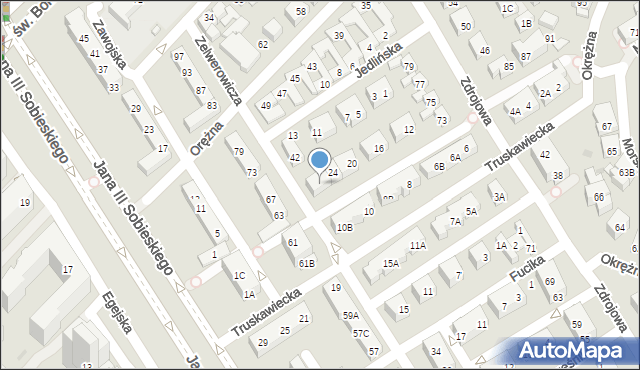 Warszawa, Truskawiecka, 26, mapa Warszawy