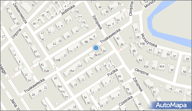Warszawa, Truskawiecka, 5A, mapa Warszawy