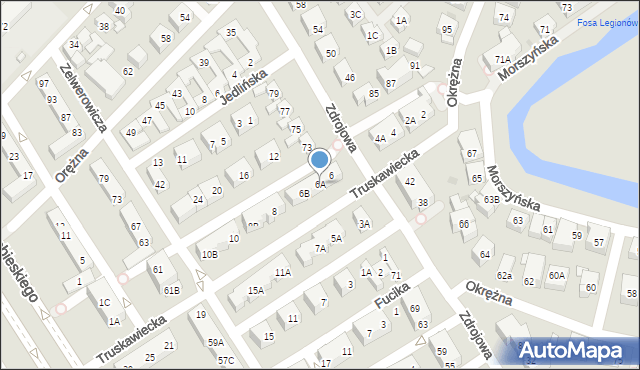 Warszawa, Truskawiecka, 6A, mapa Warszawy