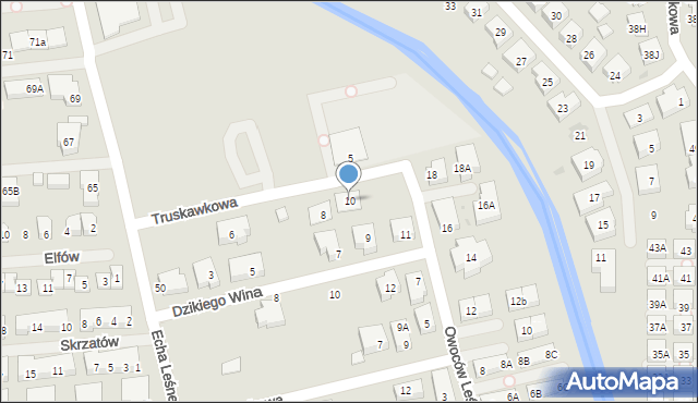 Warszawa, Truskawkowa, 10, mapa Warszawy