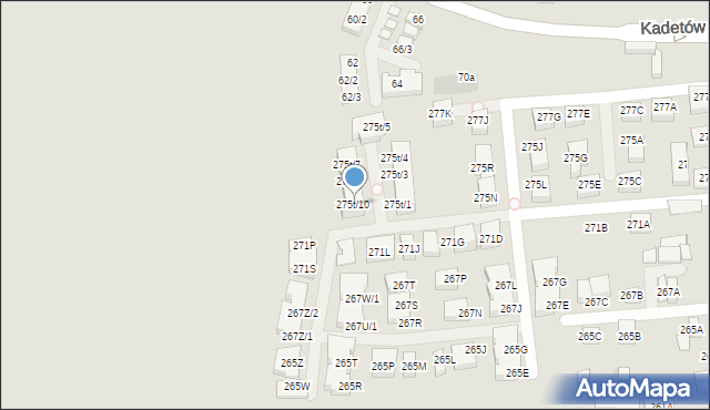 Warszawa, Trakt Lubelski, 275t/10, mapa Warszawy