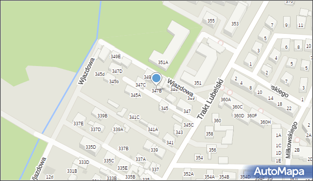 Warszawa, Trakt Lubelski, 347B, mapa Warszawy