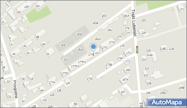 Warszawa, Trakt Lubelski, 177E/2, mapa Warszawy